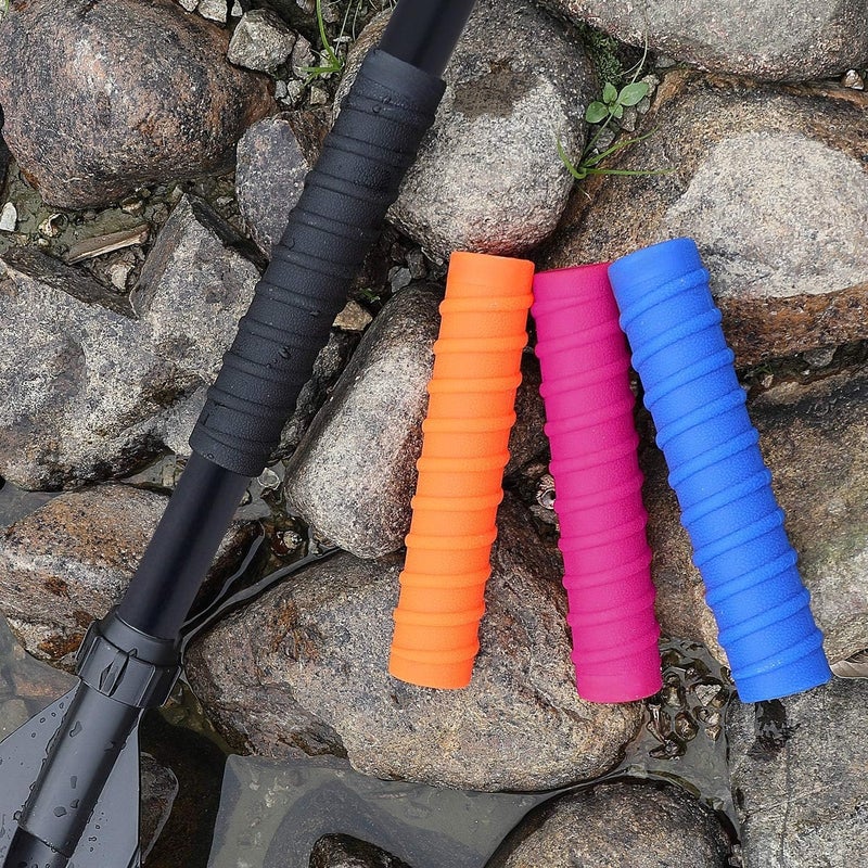 HIKULA Kayak Paddles Aluminum Shaft Paddle with Nylon Blades, Floating Adjustable Kayaking Oars, 3 Piece, 220-240cm/86-94 Inches,Black/Rose/Teal - Image 2
